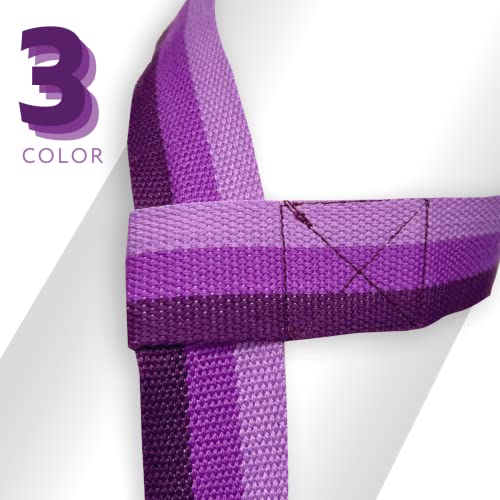Samadhaan Yoga Mat Strap for Carrying, Adjustable Mat Holder Carrier Sling with Thick, Durable & Comfy Texture Stretching (Purple (Pack of 1)) - Image 2
