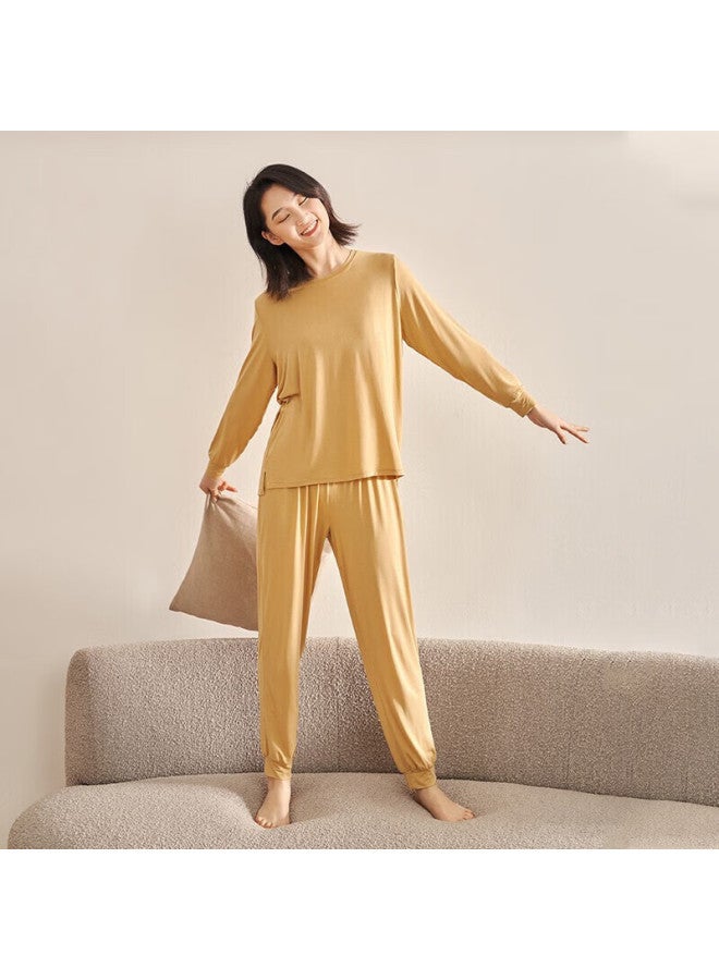 Agentmuse Men's Pajama Set, Tencel 60s Modal Long-sleeve Two-piece Set, Ultra-soft Naked Feeling Couple Casual Loungewear - Image 3