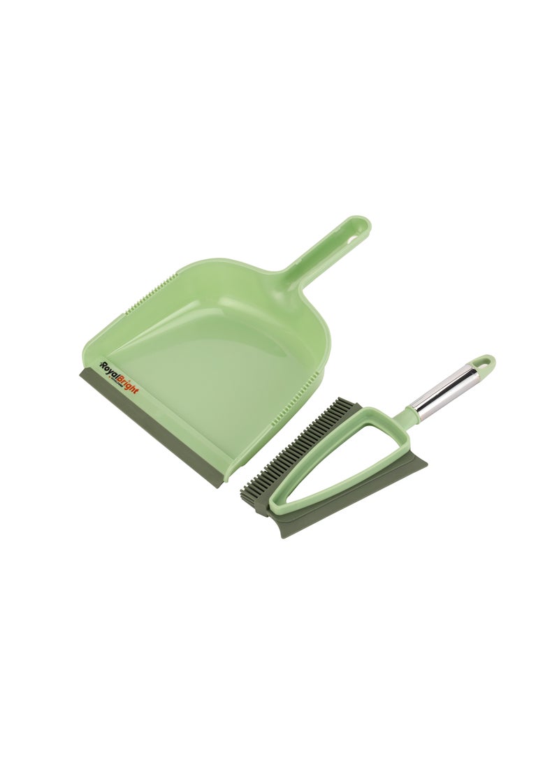 Royalford Dustpan with Brush-RF12138| Dustpan with 2-in-1 Brush with TPR Brush and Squeegee, Comfortable Grip| Multi-Purpose Cleaning Tool Perfect for Home Multicolor - Image 2
