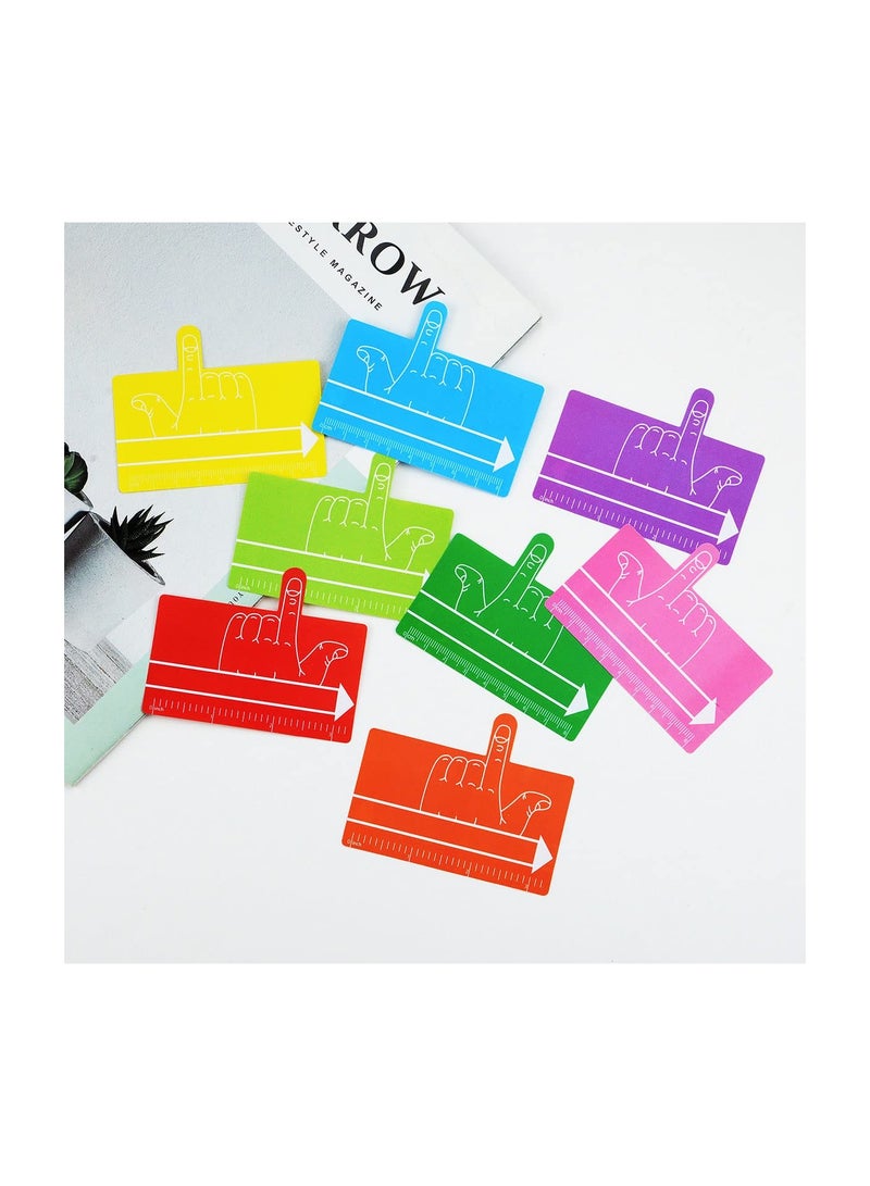 SOLARAE Kids Finger Spacers with Guided Reading Strips, One Finger Spacer Colorful Writing Sheets Reading Aid, Handwriting Tool Writing Spacers for Kids, Home School Classroom Supplies, in 8 Colors(24Pcs) - Image 5