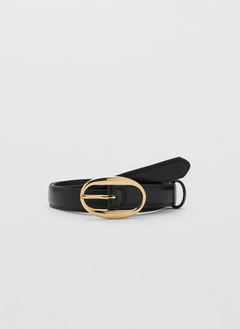 MANGO Oval Buckle Belt