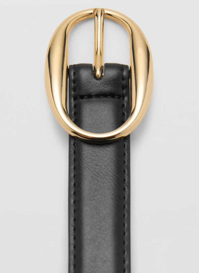 MANGO Oval Buckle Belt
