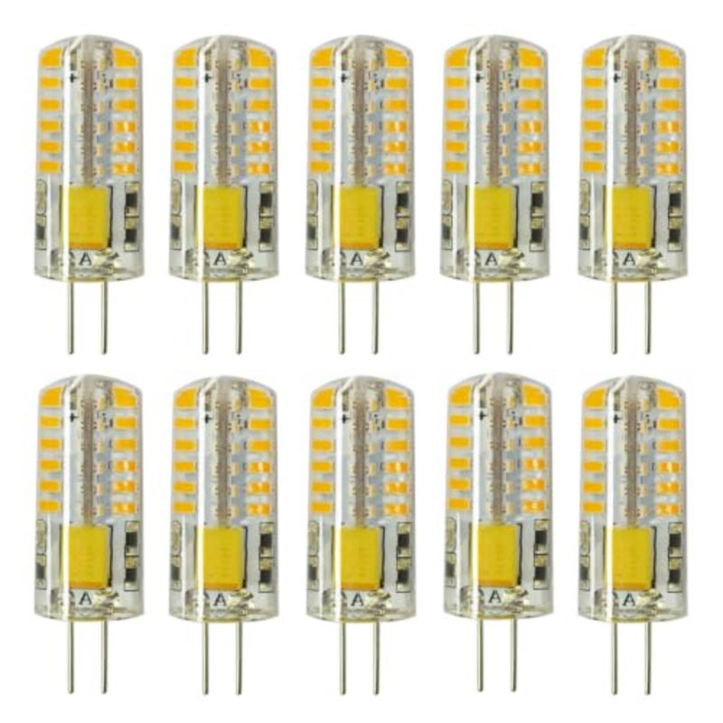 RAYHOO 10pcs G4 LED Bulbs JC Bi-Pin Base Light Bulbs 3W AC/DC 12V 20W-30W T3 Halogen Bulb Replacement Landscape Bulbs Warm White 3000K - Image 1