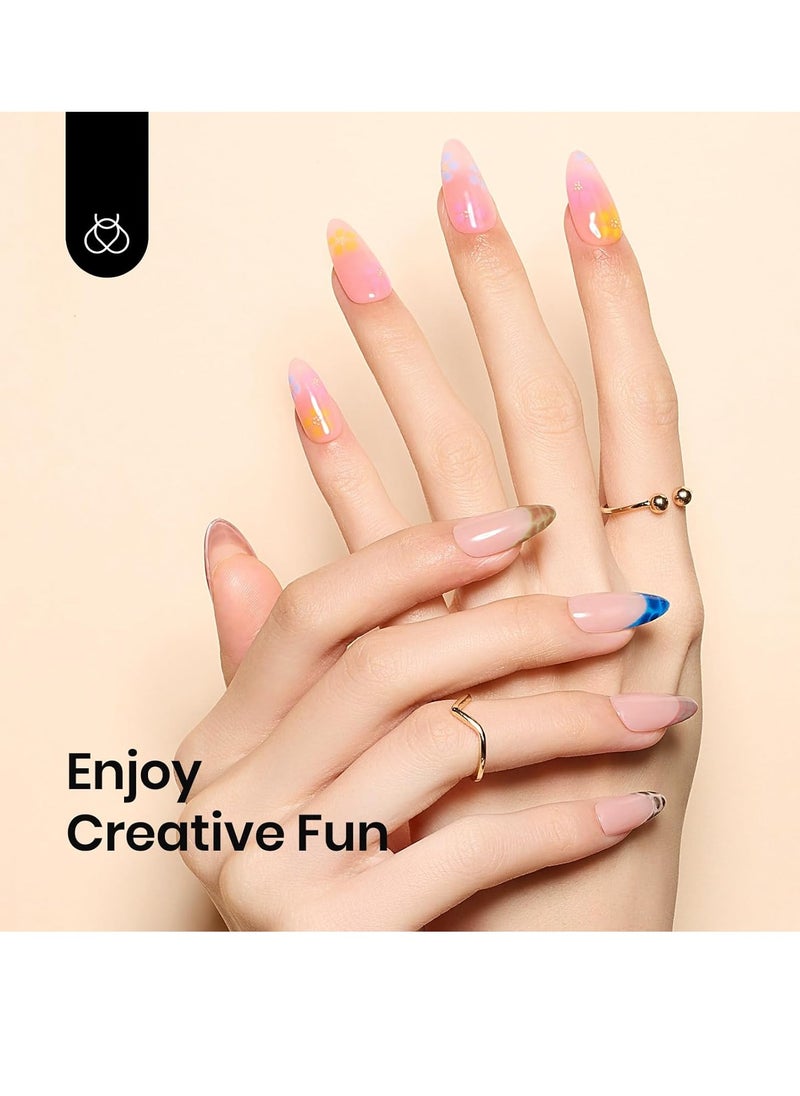beetles Gel Polish Beetles Nail Blooming Gel 15ml Clear Uv Led Blossom Gel Polish for Spreading Effect Marble Natural Stone Watercolor Floral Print Soak off Nail Gel Diy Nail Art Design Manicure Gift for Women  - Image 5
