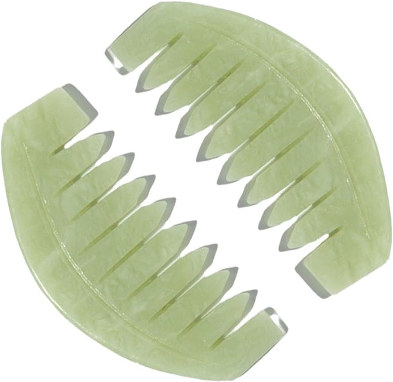 BoAn Natural Jade Head Massager 2 Pcs MultiFunctional Massager for Head Caring and Acupoint Treatment Guasha Scraping Scalp Comb - Image 1