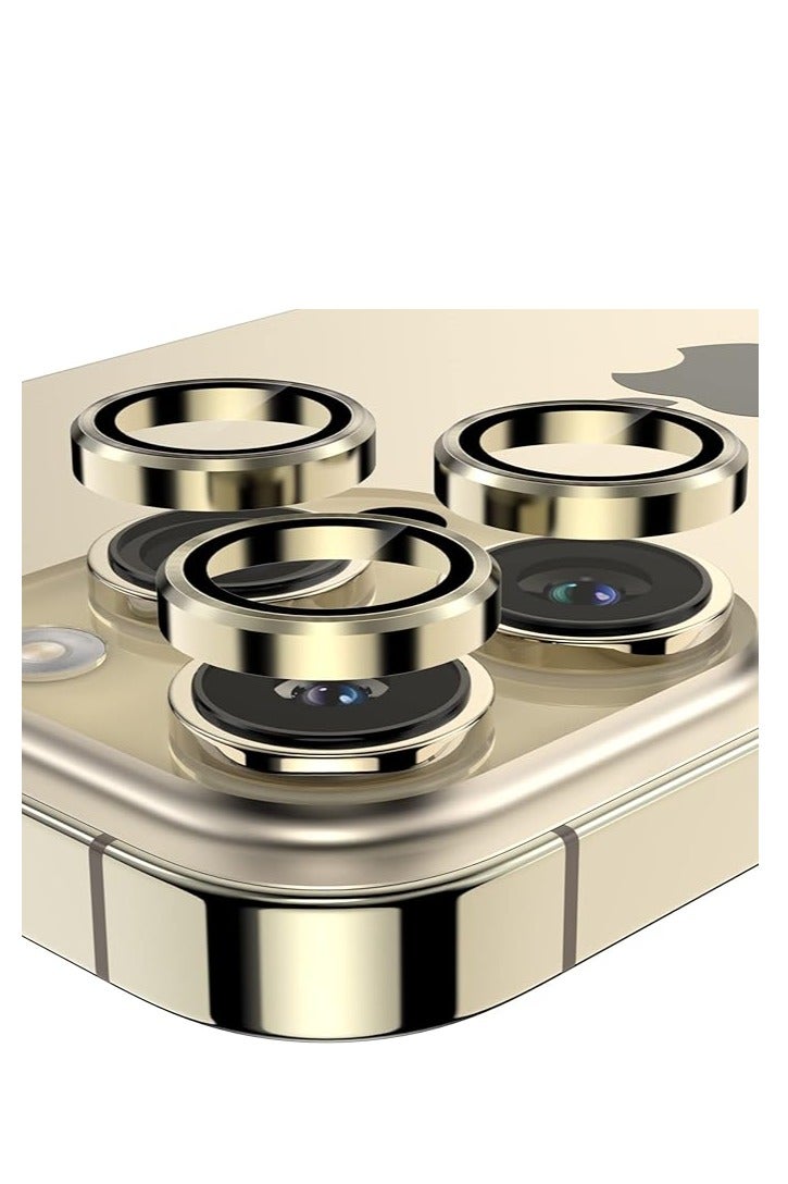 Magizy Camera Lens Protector for iPhone 16 Pro 6.3" and iPhone 16 Pro Max 6.9" (3 Lenses) - Titanium Desert | Lenses  - Image 2