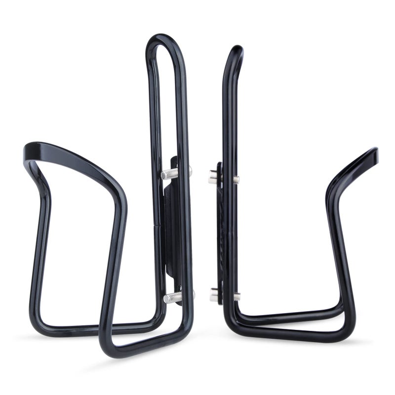 FiveBox Bike Biking Water Bottle Cage, 2Pack Cycling Bicycle Water Bottle Cage Holder Bracket for Mountain Bike MTB Road Bike, Bike Accessories, Made of Lightweight Aluminum Alloy (Black) - Image 1