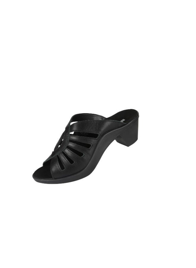 Romika Ladies Block Heel Sandals 27029-AR491 100 Black - Image 3