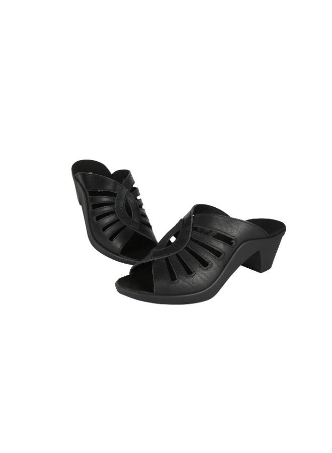 Romika Ladies Block Heel Sandals 27029-AR491 100 Black - Image 2