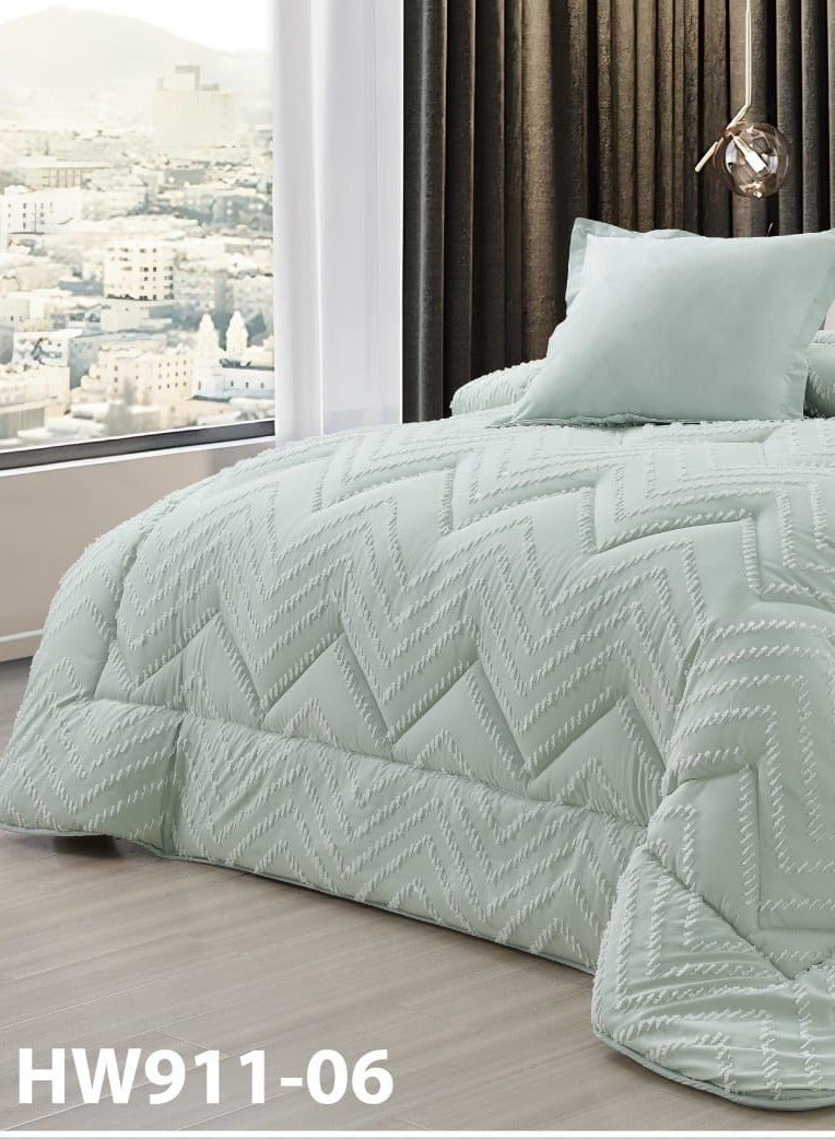 مون مفرش سرير مزدوج، لحاف فاخر، 8 قطع، مقاس 230×250 سم - Image 2