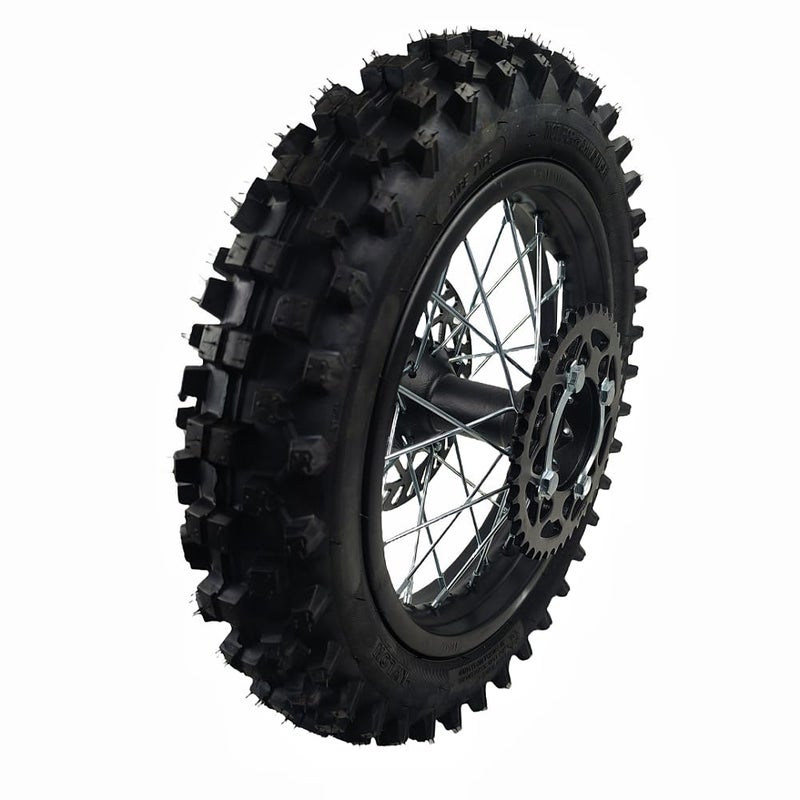 CLEO 8010012 Rear Wheel Rim Tire Assembly for 50cc125cc Dirt Bike taotao TTR SSR CRF Apollo 15mm axle includes 190mm brake disc and 41T sprocket - Image 3