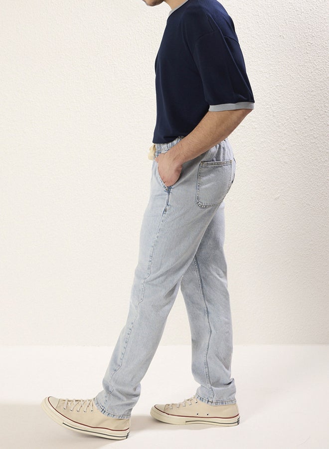 trendyol Light Blue Regular Thin Fabric Denim Trousers Jeans - Image 2