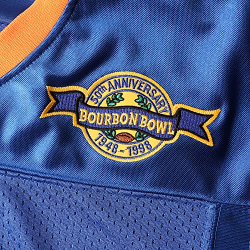 Phoneutrix Bobby Boucher #9 The Waterboy Adam Sandler Movie Mud Dogs Bourbon Bowl Football Jersey (Blue, Large) - Image 4