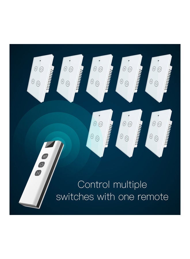 NIBEMINENT Wi-Fi Smart Voice Control Curtain Switch White - Image 4