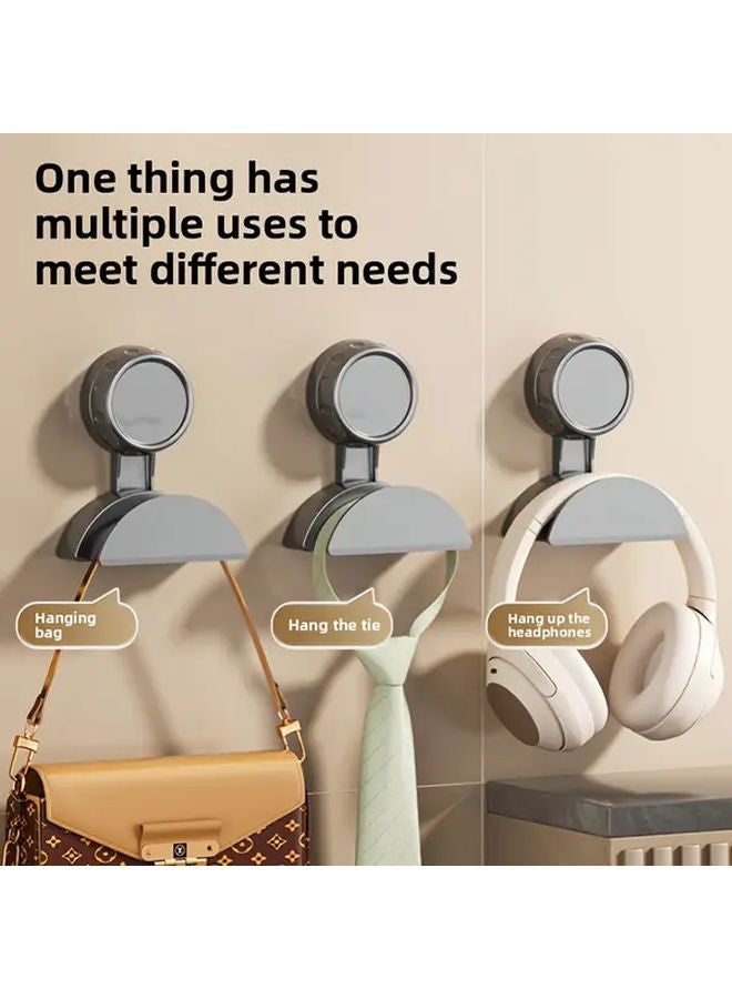 3PCS Black Wall Hooks No Installation Required Suction Mounted Shelves For Room Living Room - Image 4