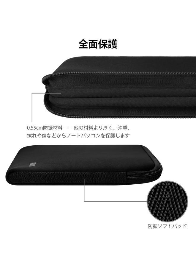 ARVOK 15 15.6 16 Inch Laptop Bag Protective Case Waterproof Neoprene Laptop Sleeve Case Laptop Sleeve Notebook Case Bag for Acer/Asus/Dell/Fujitsu/Lenovo/HP/Samsung, Black - Image 4