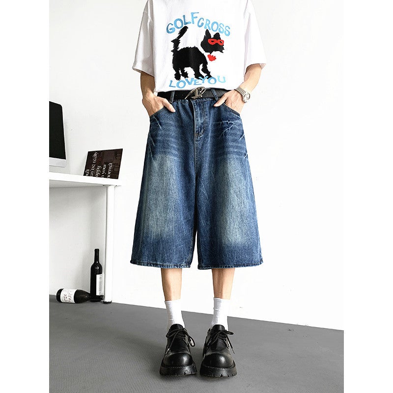 Unisex Classic Denim Jeans Loose Fit Daily Outdoor Wear - Image 1