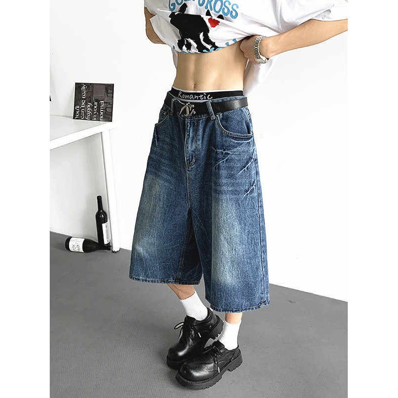 Unisex Classic Denim Jeans Loose Fit Daily Outdoor Wear - Image 5