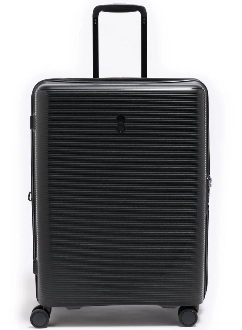 Echolac Forza 65cm Hardcase Expandable 4 Double Wheel Cabin Luggage Trolley - Black - Image 1