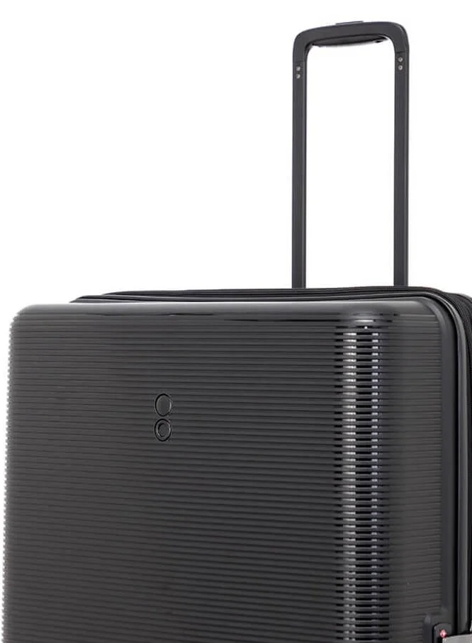 Echolac  Forza 65 Cm Hardcase 4-Double Wheeled Expandable Check-In Luggage Trolley - Black  | Best Price UAE