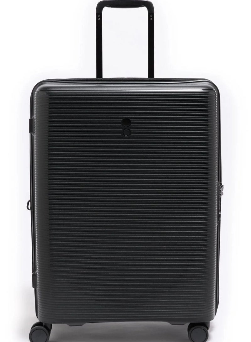 Echolac Forza 65 Cm Hardcase 4-Double Wheeled Expandable Check-In Luggage Trolley - Black - Image 1