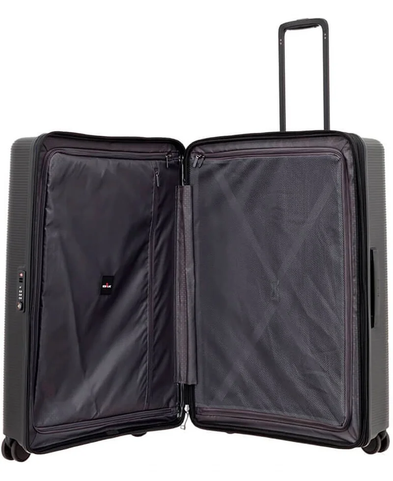 Echolac  Forza 65 Cm Hardcase 4-Double Wheeled Expandable Check-In Luggage Trolley - Black  | Best Price UAE