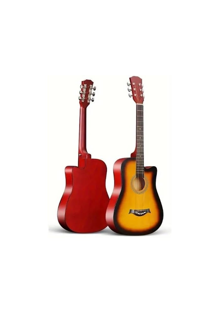 MegArya 38 Inch Sunburst Acoustic Guitar with Bag for Beginners - Image 4