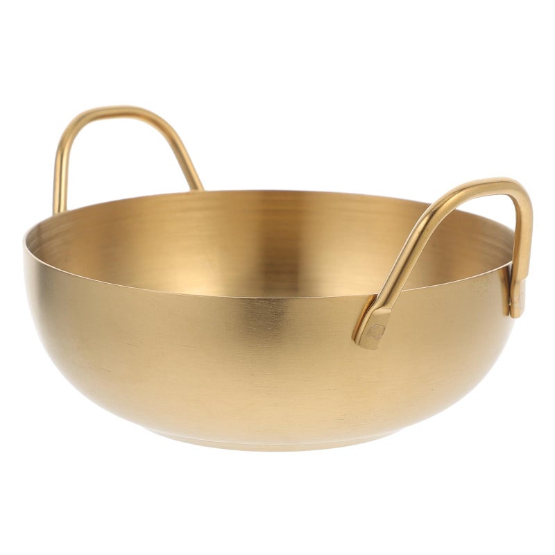 Gold Stainless Steel Double Handle Dipping Sauce Bowl 8 5cm Snack Dish Kitchen Servingware - Image 2