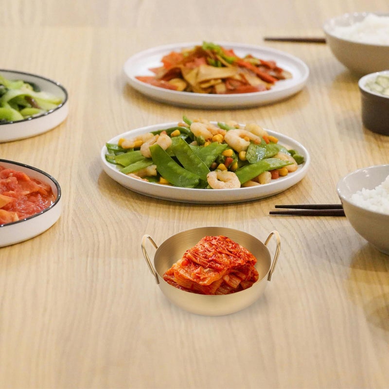 Gold Stainless Steel Double Handle Dipping Sauce Bowl 8 5cm Snack Dish Kitchen Servingware - Image 5