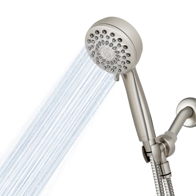 Waterpik High Pressure Hand Held Shower Head With Hose, PowerPulse Massage 7-Mode, Brushed Nickel XPB-769ME - Image 1