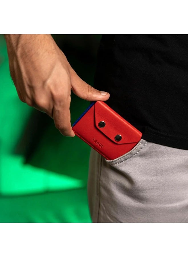 Trove Third edition card wallet in blue and red from Trove - Image 5