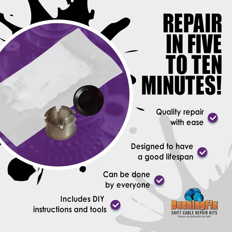 BushingFix.com BushingFix CH1Kit Transmission Shift Cable Bushing Repair Kit - Image 3