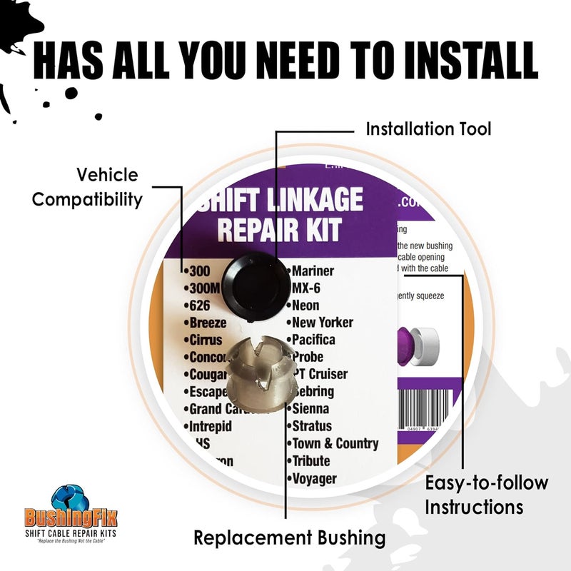 BushingFix.com BushingFix CH1Kit Transmission Shift Cable Bushing Repair Kit - Image 2