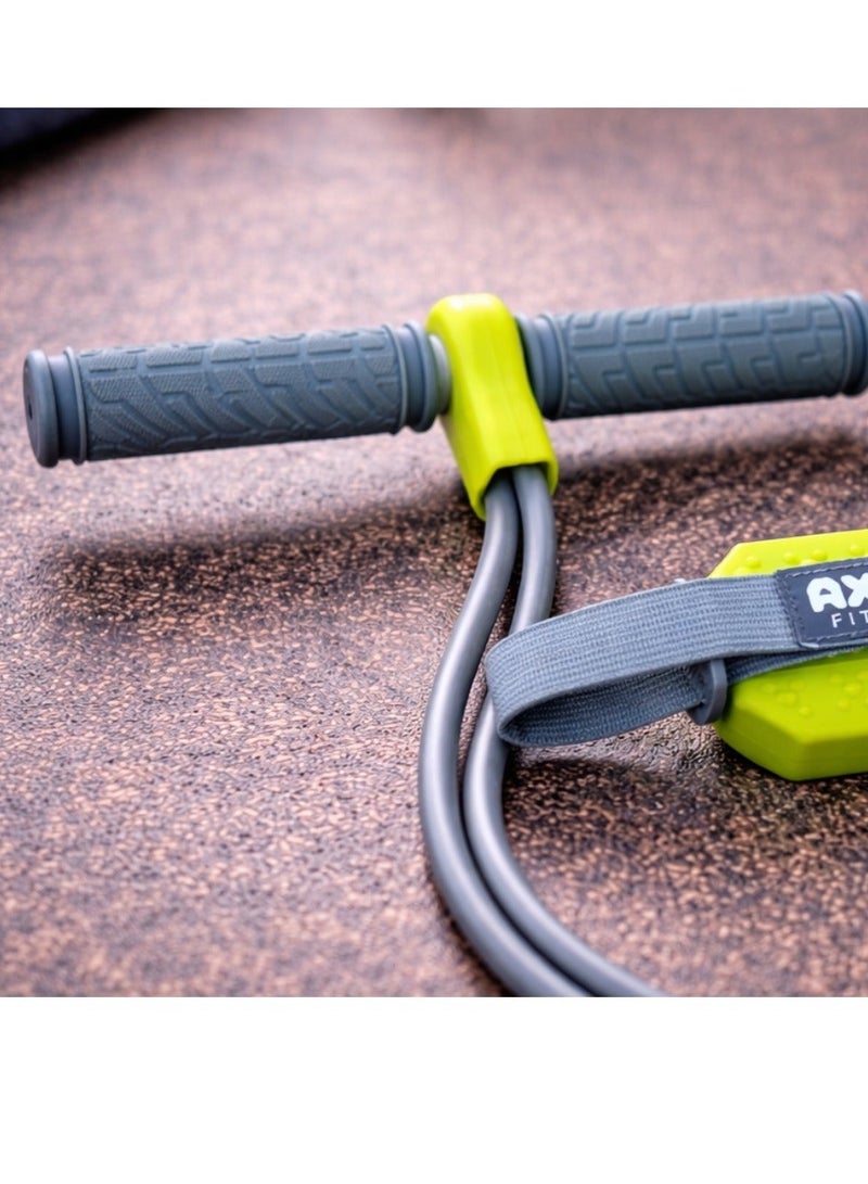 أكسوكس جهاز تمارين البطن Axox Fitness Tummy Action Rower مع أنابيب المقاومة | مدرب أساسي للمنزل لعضلات البطن والخصر والذراعين والساقين وفقدان الوزن | معدات تمارين البطن المحمولة - Image 3