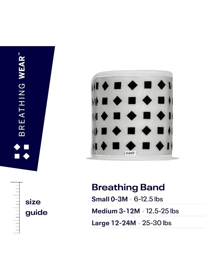 Nanit - Nanit Breathing Wear Band – Works with Nanit Pro Baby Monitor to Track Breathing Motion Sensor-Free, Like Your Hand On Their Heart from Anywhere, 100% Cotton, Size Small, 0-3 Months, Pebble Grey - Image 1