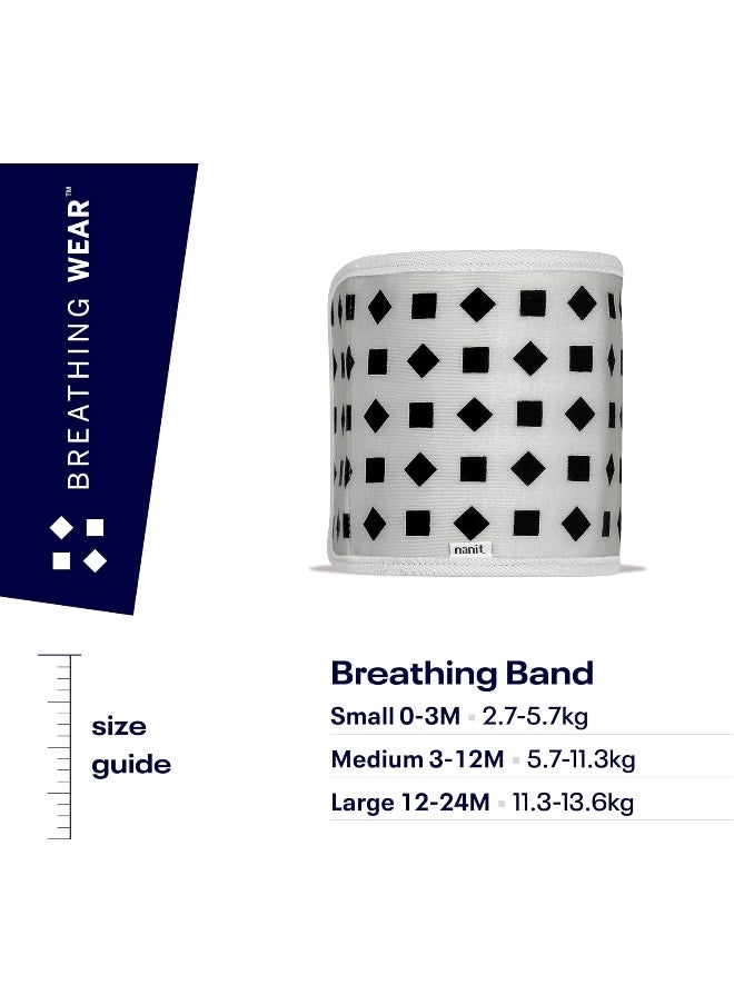 Nanit - Nanit Breathing Wear Band – Works with Nanit Pro Baby Monitor to Track Breathing Motion Sensor-Free, Like Your Hand On Their Heart from Anywhere, 100% Cotton, Size Small, 0-3 Months, Pebble Grey - Image 1