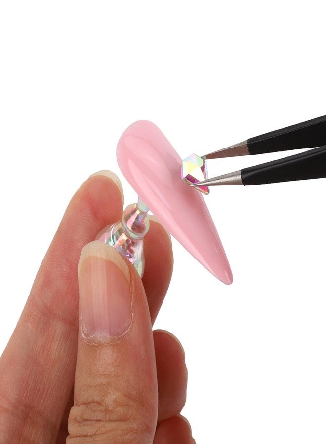 acDesign 2Pcs Nail Stand for Press Ons Magnetic Acrylic Nail Stand With 100Pcs Reusable Putty， Crystal Holders Nail Stands for Nail Art Practice - Image 4