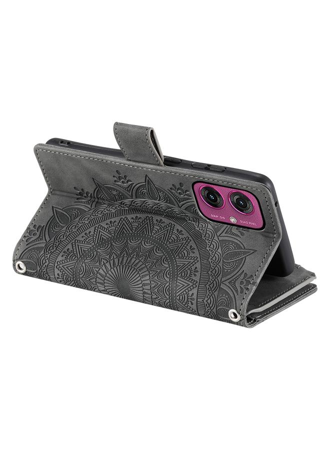 S-TOP Case For Motorola Moto G55 Multi-Card Totem Zipper Leather Phone Case - Image 4