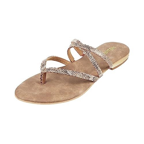 Metro Women Brown Flat Fashion Chapppal UK/4 EU/37 (32-438) - Image 1