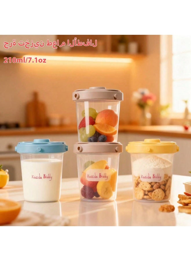 3 أجزاء من حاوية تخزين أغذية الأطفال ، مادة PP خالية من BPA ، مختومة ومقاومة للتسرب ، مثالية للطين واللبن والوجبات الخفيفة ، يمكن استخدامها في الثلاجات وغسالة الصحون - Image 2