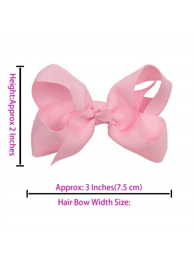 JOYOYO 40Pieces Boutique Grosgrain Ribbon Pinwheel 3" Hair Bows Alligator Clips For Babies Toddlers Teens Gifts In Pairs - Image 1