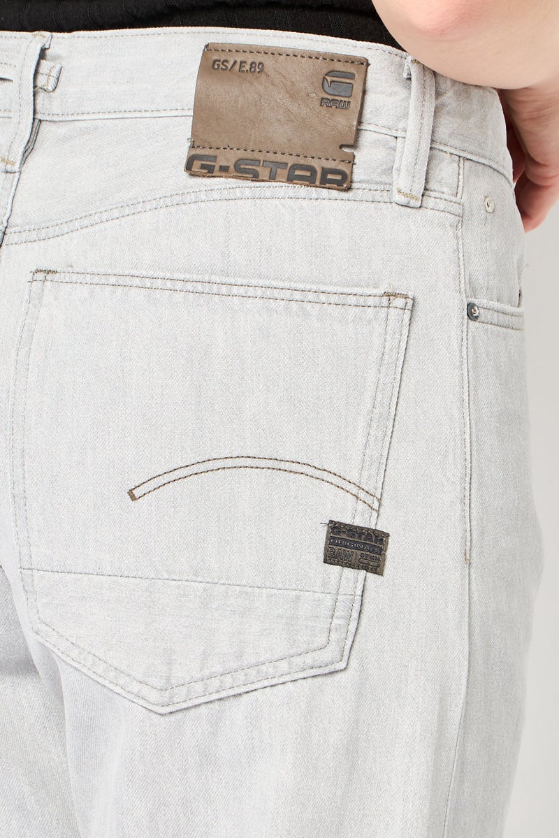 G-Star RAW Women Loose Fit Washed Straight Leg Jeans, Light Grey - Image 3