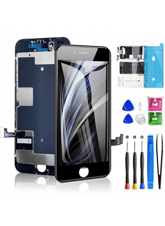 Diykitpl for iPhone 8/ SE 2020 2nd Generation Screen Replacement Black, LCD Touch Screen Digitizer with Repair Tools for A2275, A2298, A2296 with Waterproof Seal+Repair Tools+Screen Protector - Image 1