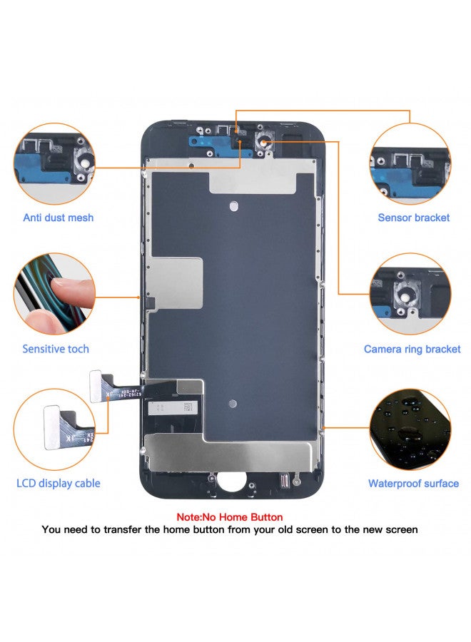 Diykitpl for iPhone 8/ SE 2020 2nd Generation Screen Replacement Black, LCD Touch Screen Digitizer with Repair Tools for A2275, A2298, A2296 with Waterproof Seal+Repair Tools+Screen Protector - Image 2