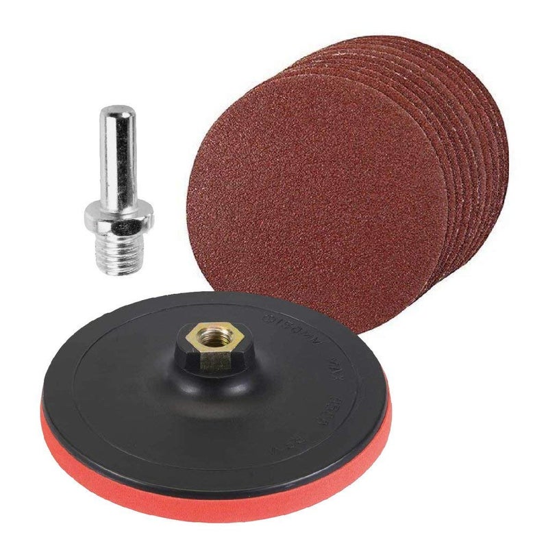 Inditrust 5 Inches Sanding Disc with Lock Nut for Grinder/Drill with 6 Piece Sandpaper - Image 2