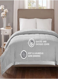 Madison Park Cambria Down Alternative Blanket, Premium 3M Scotchgard Moisture Wicking Treatment, Lightweight and Soft Bed Cover For Summer with Satin Trim, Oversized King Gray - pzsku/Z9A3C0E13037814173CAAZ/45/_/1693489654/38a4286b-2678-4f19-82b0-d36064026e78