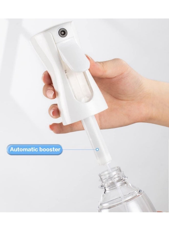 ECVV Continuous Spray Bottle Plastic Empty Hair Mist Sprayer Ultra Fine Water Mister for Hairstyling Cleaning Salons Plants Pet Care (10.1oz/300ml) Transparent White - Image 5