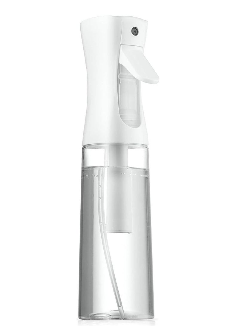 ECVV Continuous Spray Bottle Plastic Empty Hair Mist Sprayer Ultra Fine Water Mister for Hairstyling Cleaning Salons Plants Pet Care (10.1oz/300ml) Transparent White - Image 1
