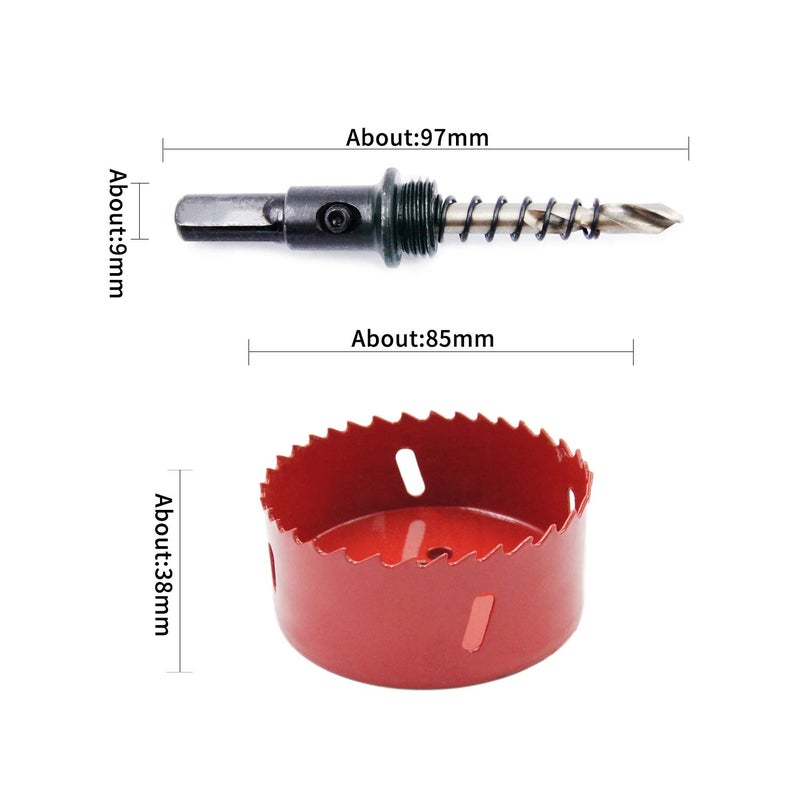 Laiwei 85mm Hole Saw, Hole Cutter, Drilling Tool for Drilling Wood,Aluminum Profile,PVC and Other Materials,Round Knife (3-3/8"(85mm)) - Image 2
