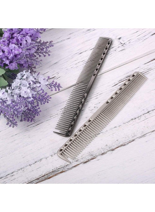 DAONPHARI Stainless Steel Hair Comb Professional Hair Salon Hairdressing Steel Comb Hair Cutting Metal Comb Silver - Image 2